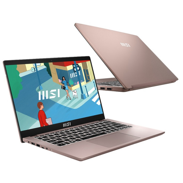 【期間限定】微星 MSI Modern 14 C13M 粉 送羅技無線鍵鼠組【i7-1355U/16G/1TB SSD/FHD/Win11】14吋 輕薄商務筆電