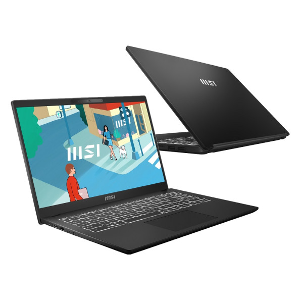 微星 MSI Modern 15 H C13M 黑 直升32G記憶體【i9-13900H/Iris Xe/1TB SSD/FHD/Win11】 15.6吋 特仕版高效商務筆電