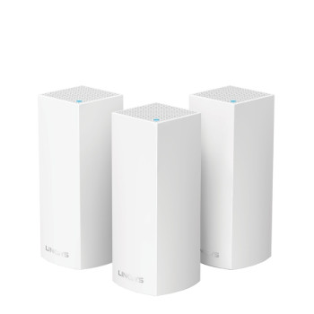 Linksys Velop WHW0303 Mesh(AC2200) 網狀路由器三入組【Wi-Fi 5/三頻/雙核心/美國知名品牌/支援Apple HomeKit】